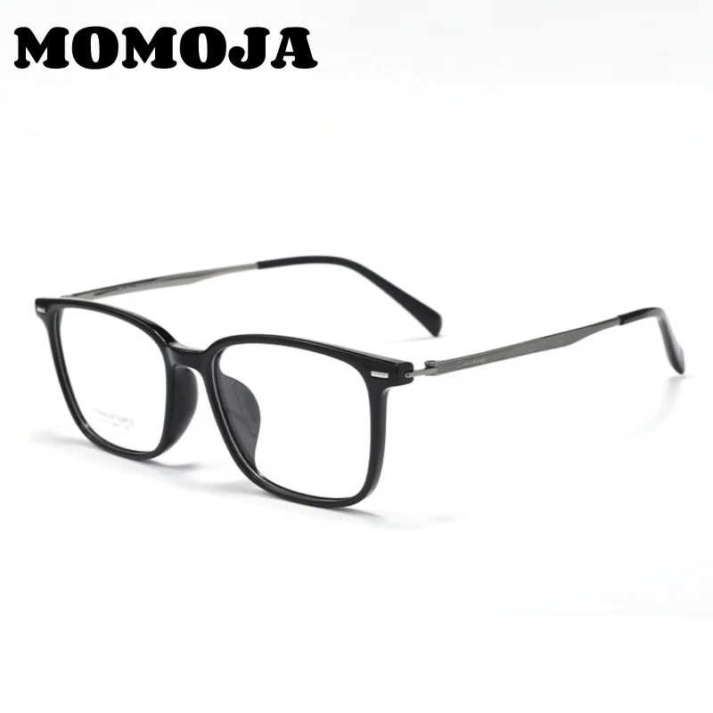 Momoja Unisex Full Rim Square Tr 90 Titanium Eyeglasses 77013