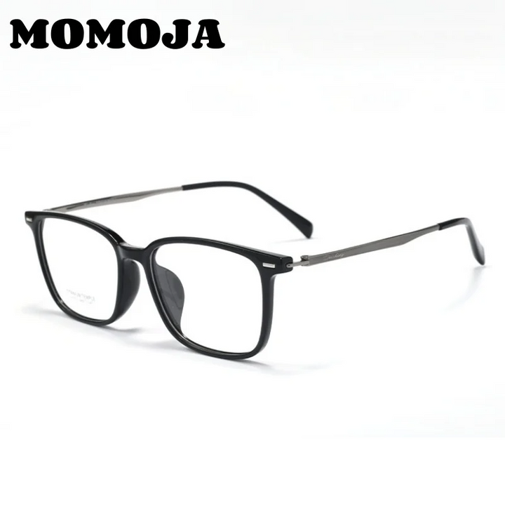 Momoja Unisex Full Rim Square Tr 90 Titanium Eyeglasses 77013
