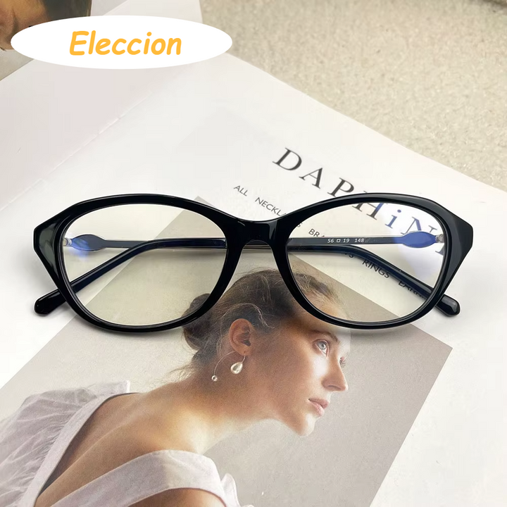 Eleccion Unisex Full Rim Oval Square Acetate Eyeglasses 794020