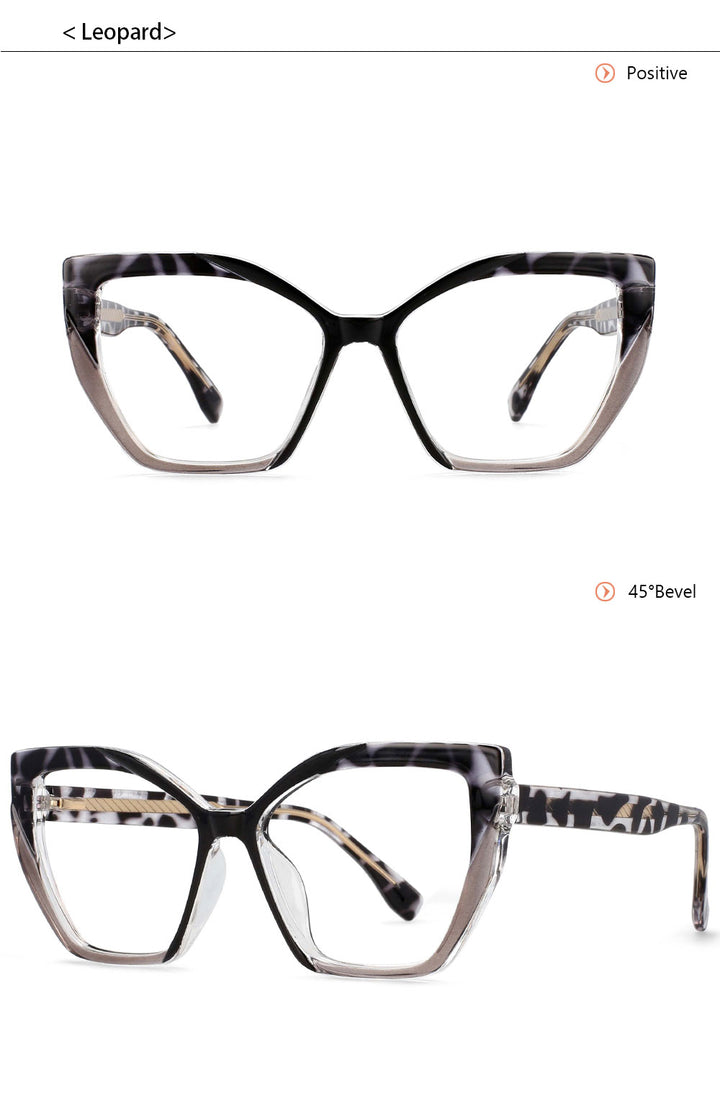 CCspace Womens Full Rim Cat Eye Tr 90 Titanium Frame Eyeglasses 54585 — view 8 | CCspace at FuzWeb