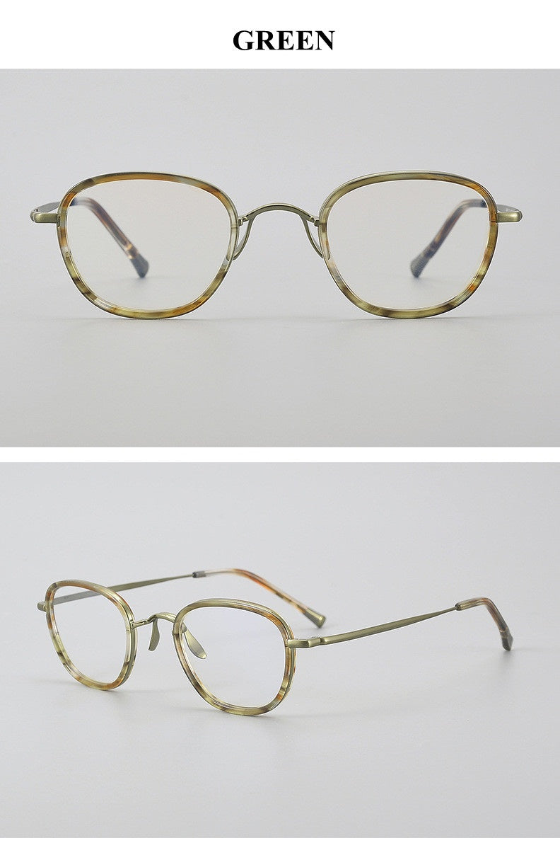 Chashma Unisex Full Rim Polygon Titanium Acetate Eyeglasses 881750.