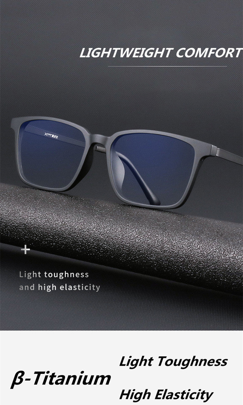 Handoer Unisex Full Rim Square Tr 90 Titanium Hyperopic Photochromic Reading Glasses 9822-1 0 To + 150.
