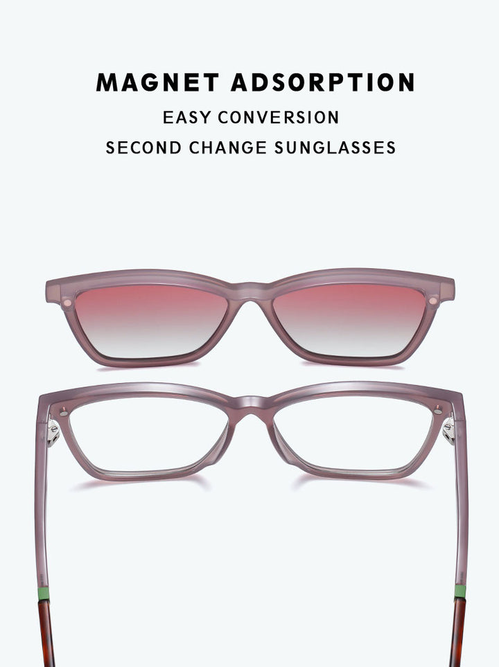 Kansept Womens Full Rim Cat Eye Tr 90 Reading Glasses Clip On Sunglasses 7704 — view 2 | Kansept at FuzWeb