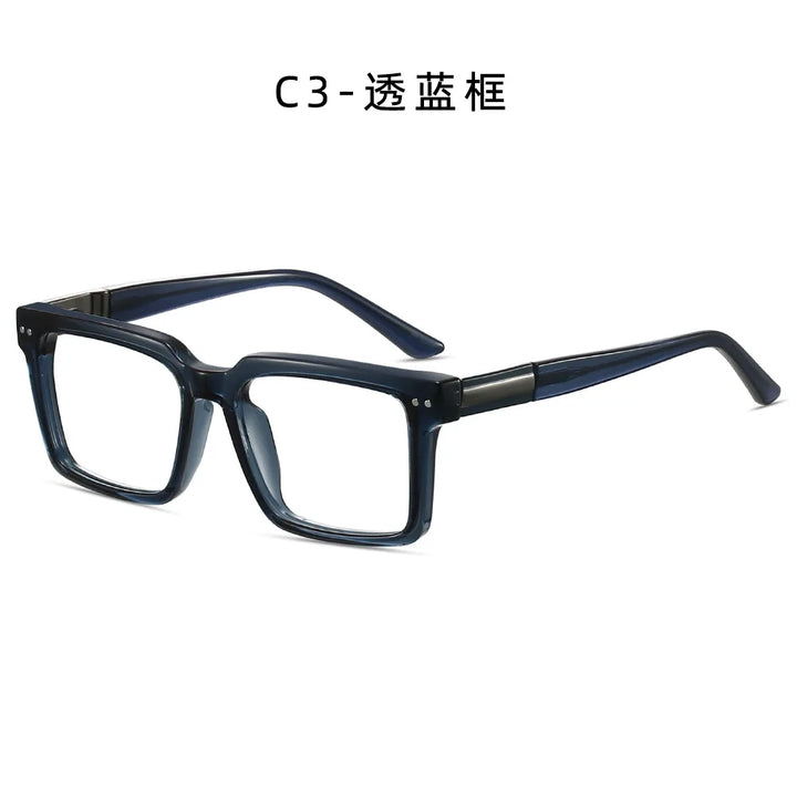 CCspace Unisex Full Rim Square Tr 90 Alloy Reading Glasses 802695.