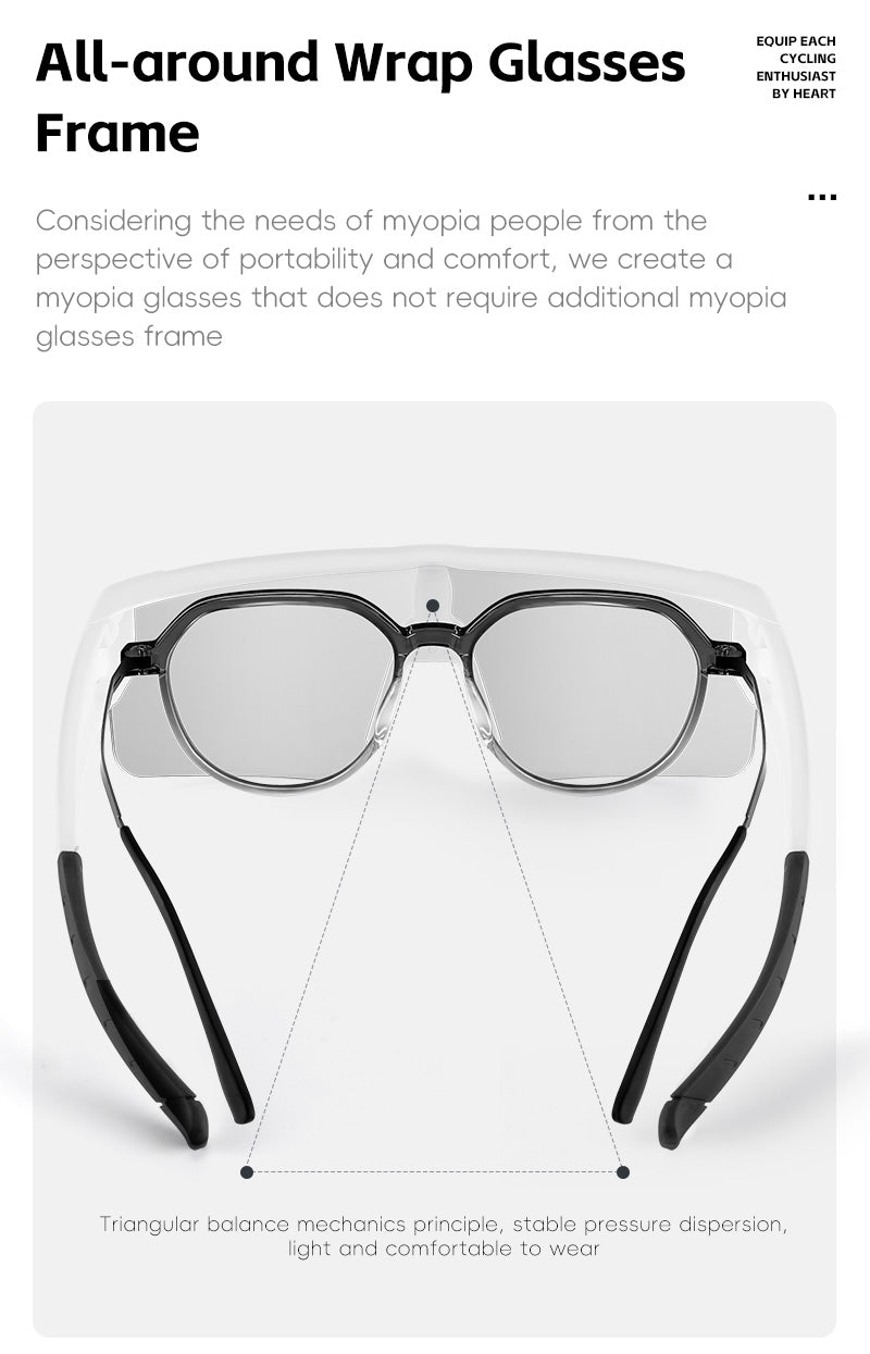 West Biking Unisex Semi Rim Square Over Frame Polycarbonate Sunglasses 770703.