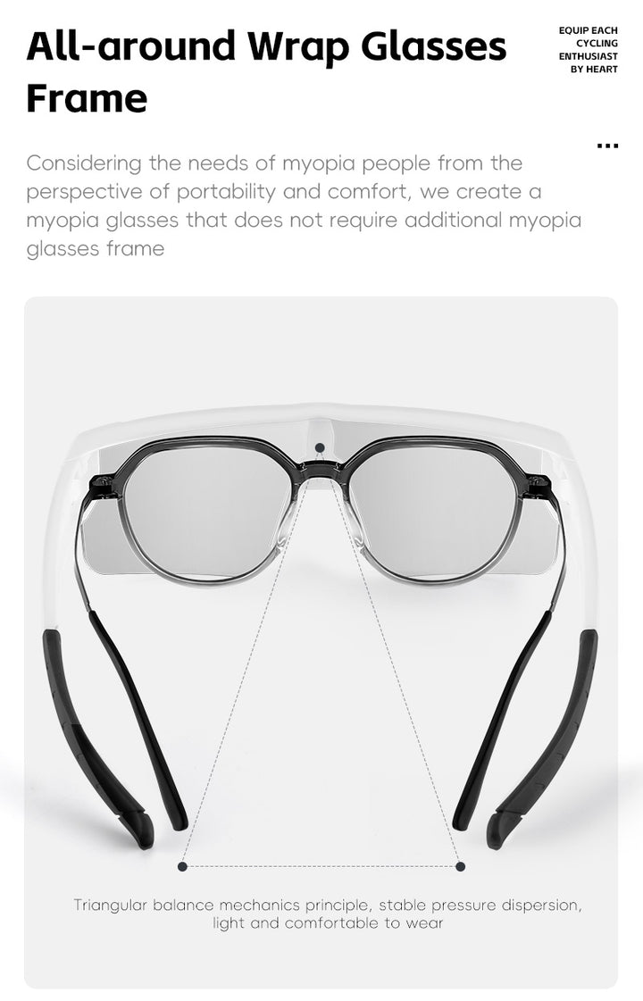 West Biking Unisex Semi Rim Square Over Frame Polycarbonate Sunglasses 770703.