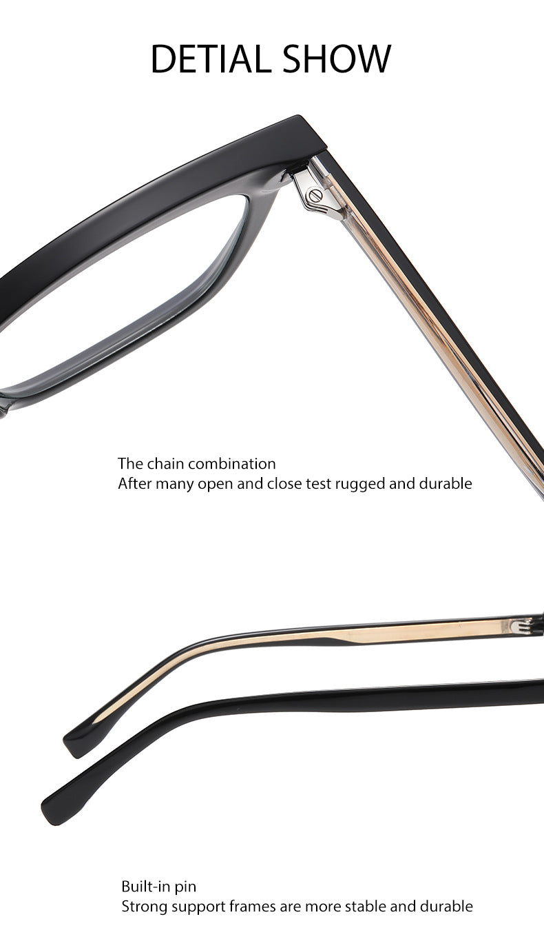 Hotony Womens Full Rim Cat Eye Square Tr 90 Alloy Eyeglasses 426906 — view 2 | Hotony at FuzWeb
