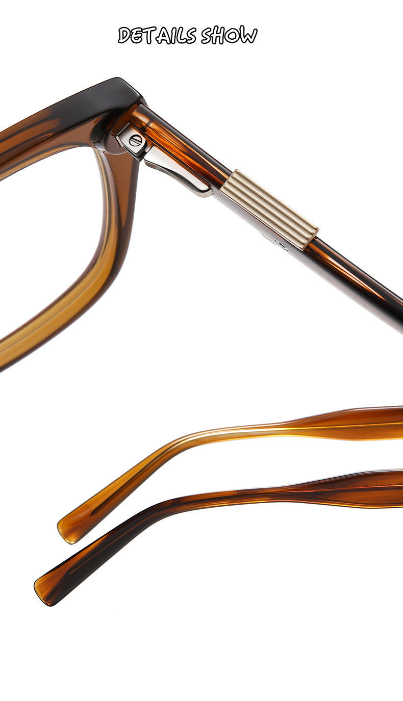Kocolior Unisex Full Rim Cat Eye Acetate Alloy Hyperopic Reading Glasses C909.