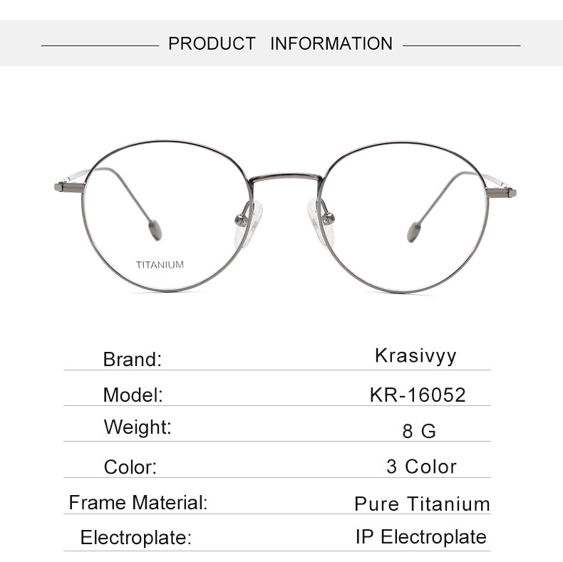 Krasivyy Womens Full Rim Oval Round Titanium Eyeglasses 16052 — view 1 | Krasivyy at FuzWeb