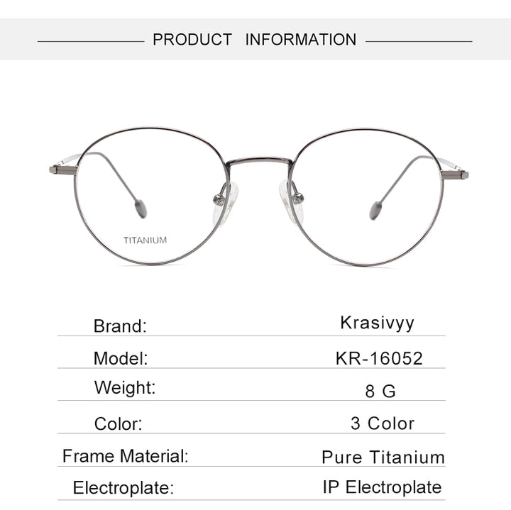 Krasivyy Womens Full Rim Oval Round Titanium Eyeglasses 16052 — view 1 | Krasivyy at FuzWeb
