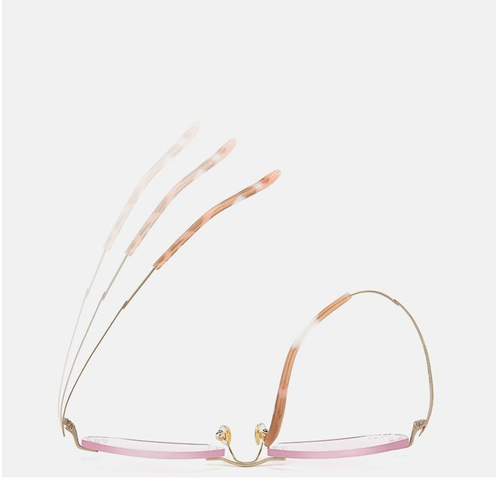 Chashma Womens Rimless Rectangle Eyeglasses 10139 — view 8 | Chashma at FuzWeb