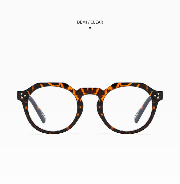 Kocolior Unisex Full Rim Round Acetate Reading Glasses 3395.