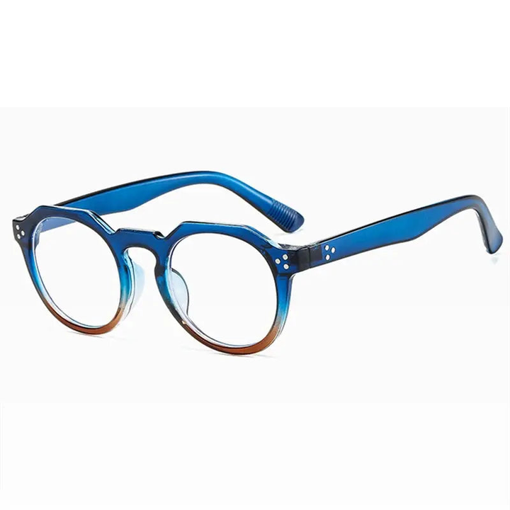 Kocolior Unisex Full Rim Round Acetate Reading Glasses 3395.