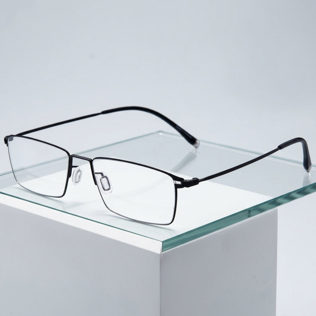 Chashma Ottica Men's Full Rim Square Titanium Eyeglasses
