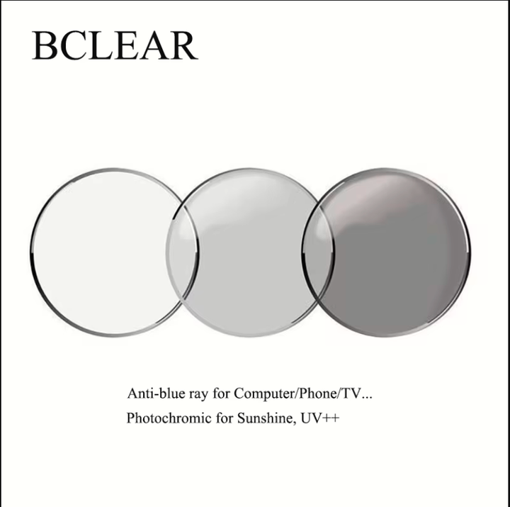 BCLEAR Single Vision Anti Blue Light Photochromic Computer Lenses Lenses Bclear Lenses   