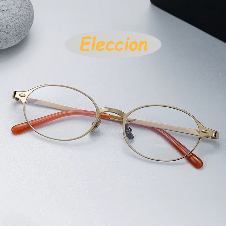 Eleccion Unisex Full Rim Oval Titanium Eyeglasses 942407 Full Rim Eleccion