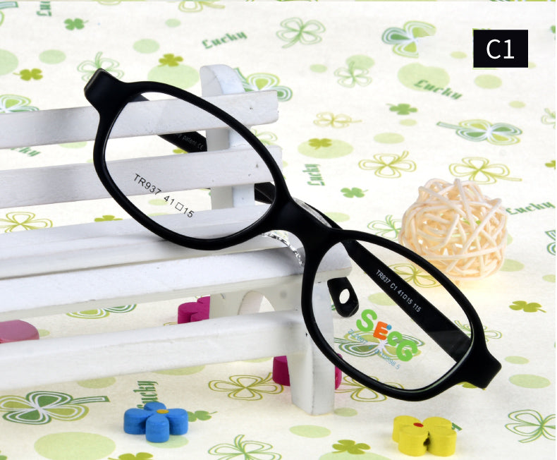 Secg Unisex Youth Full Rim Oval Tr 90 Silicone Eyeglasses 18937 — view 4 | Secg at FuzWeb