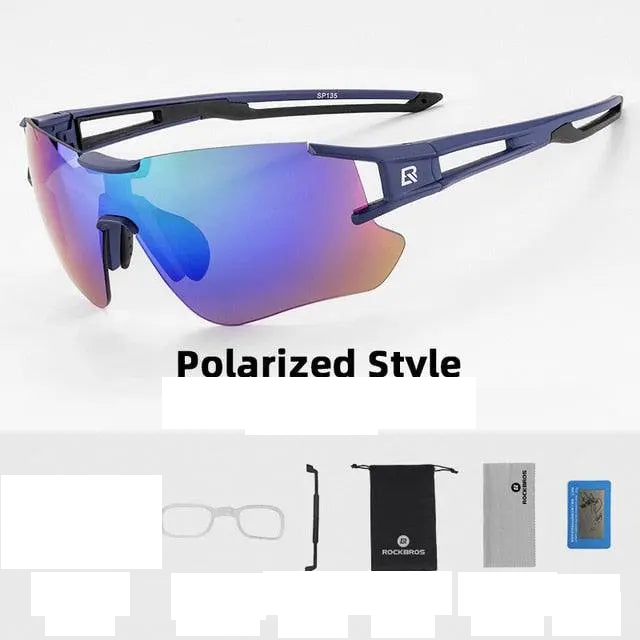 Rockbros Unisex Full Rim Rectangle Acetate Polarized Cycling Sunglasses 1000 Sunglasses RockBros 10129 China 5lens or 1lens