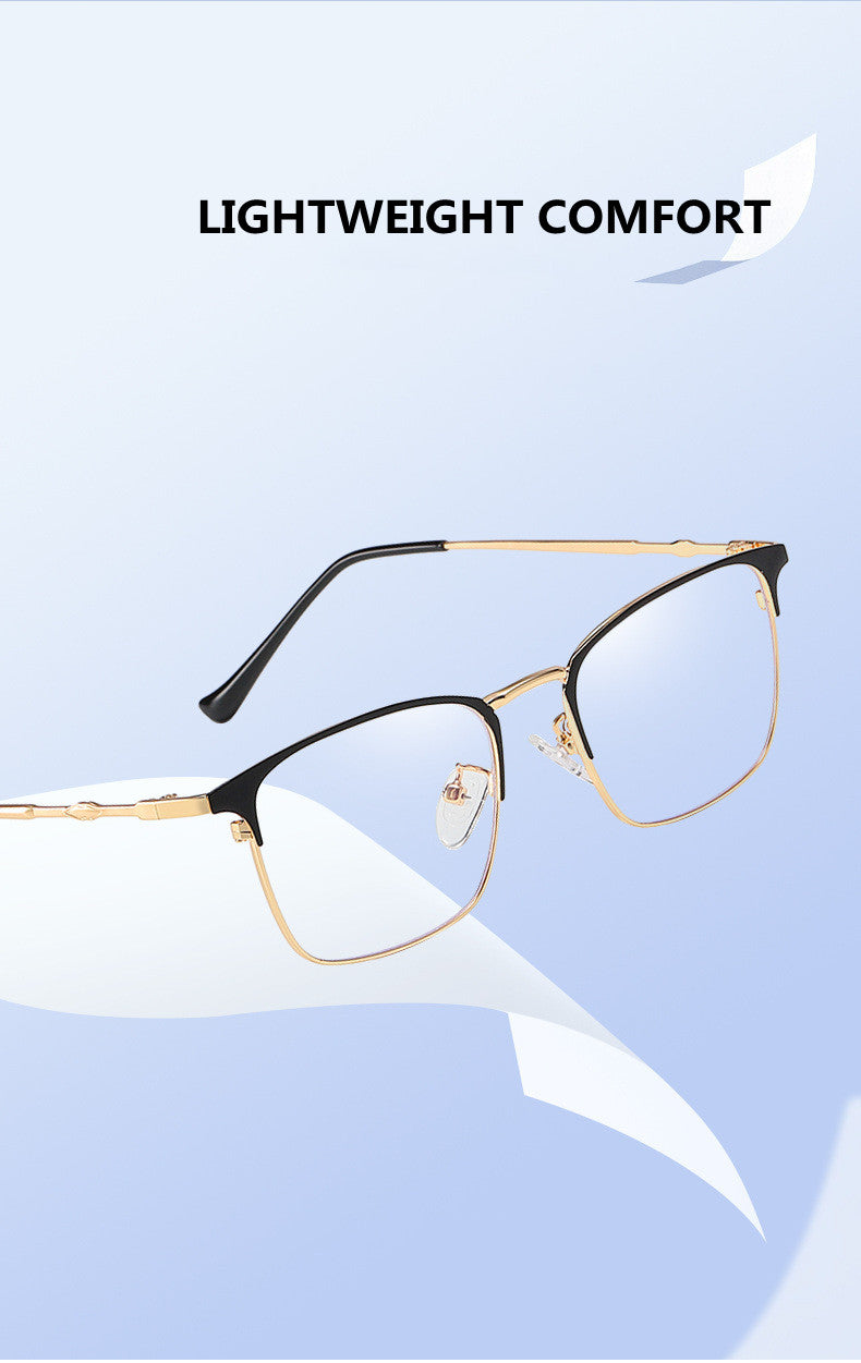 Kocolior Unisex Full Rim Square Alloy Hyperopic Reading Glasses 101902 — view 3 | Kocolior at FuzWeb