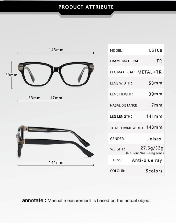 Vicky Unisex full Rim Square Tr 90 Titanium Reading Glasses 313108 — view 1 | Vicky at FuzWeb