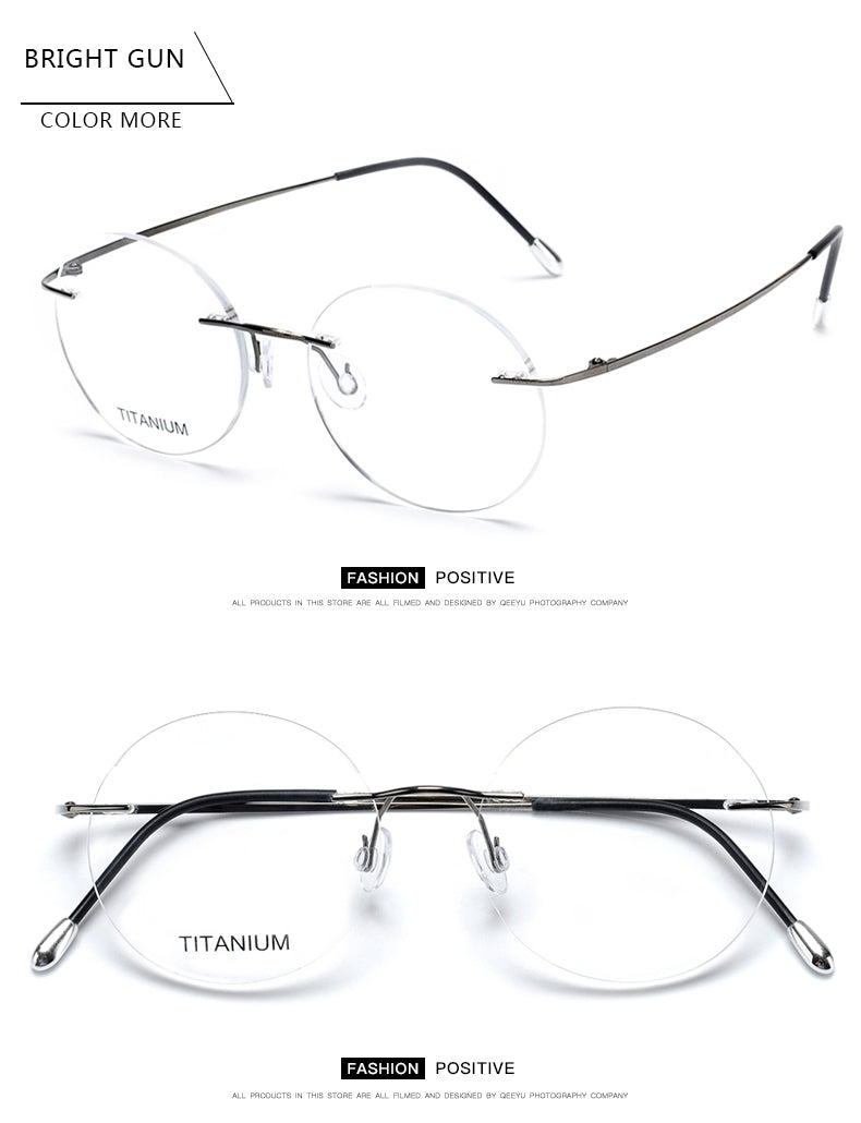 Krasivyy Unisex Rimless Round Titanium Eyeglasses Kr6012 — view 10 | Krasivyy at FuzWeb