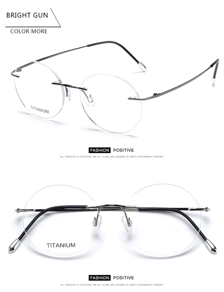 Krasivyy Unisex Rimless Round Titanium Eyeglasses Kr6012 — view 10 | Krasivyy at FuzWeb