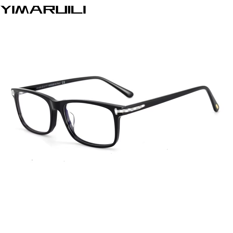 Yimaruili Unisex Full Rim Square Acetate Eyeglasses 45584 Full Rim Yimaruili Eyeglasses