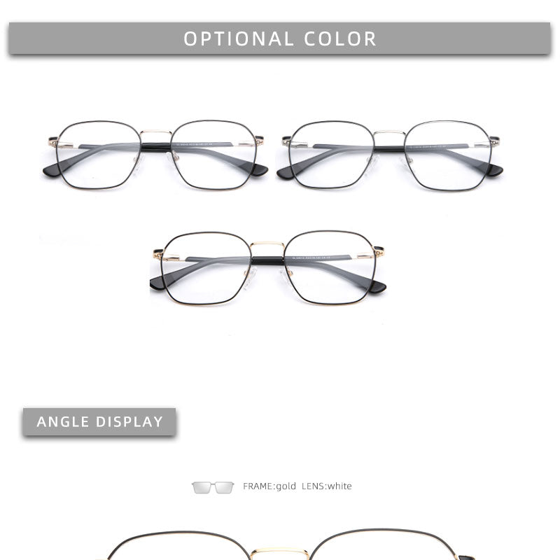 Laoyehui Unisex Eyeglasses Alloy Ultra Light Polygon Frame 9012.