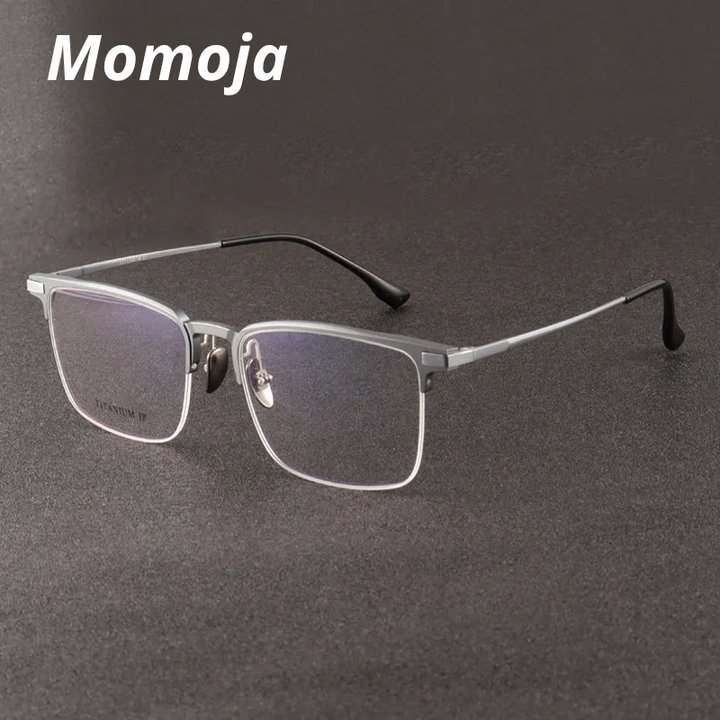 Momoja Unisex Full Rim Square Al Mg Titanium Eyeglasses 20261