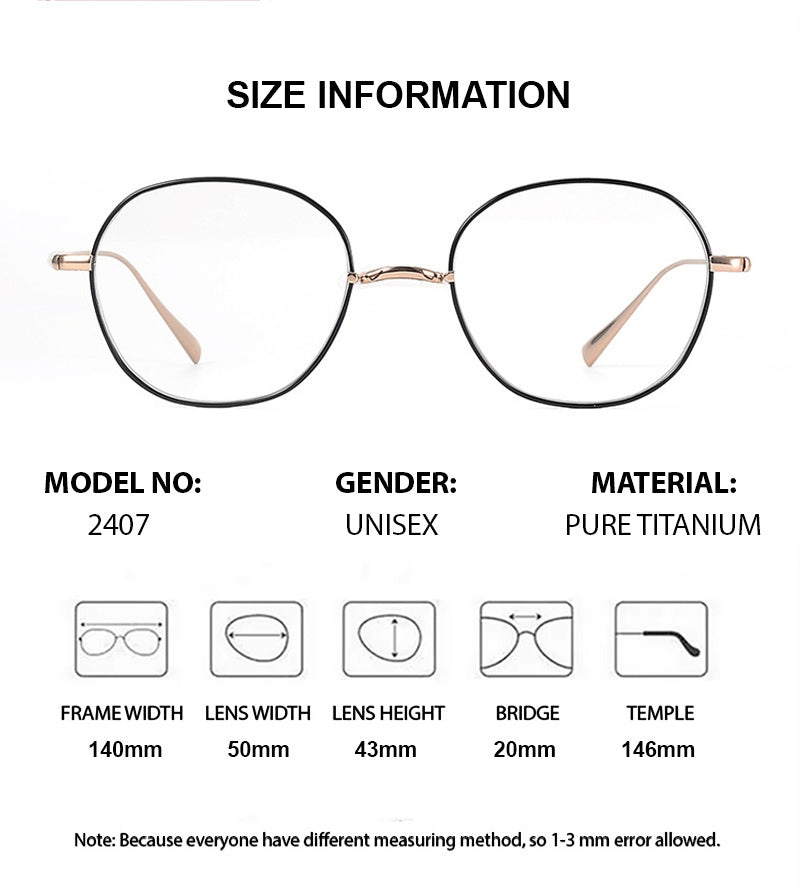 Chashma Ottica Unisex Full Rim Oval Round Titanium Eyeglasses 402407 — view 2 | Chashma Ottica at FuzWeb