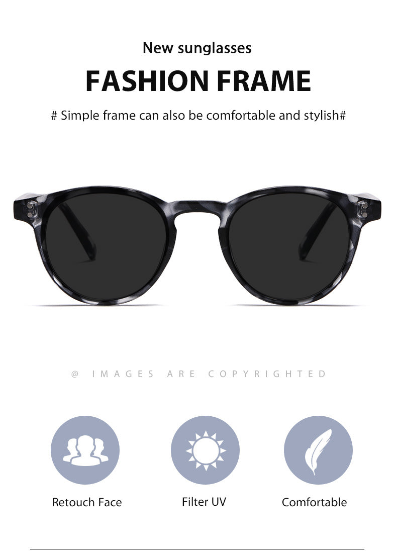 Kocolior Unisex Full Rim Round Acetate Hyperopic Reading Glasses 3313 — view 2 | Kocolior at FuzWeb