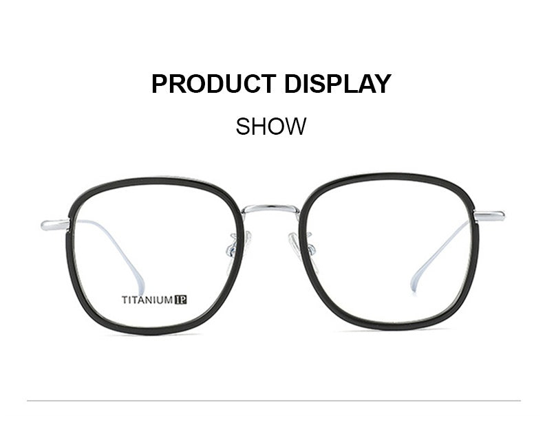Chashma Ottica Unisex Full Rim Square Acetate Titanium Eyeglasses 88037 — view 2 | Chashma Ottica at FuzWeb