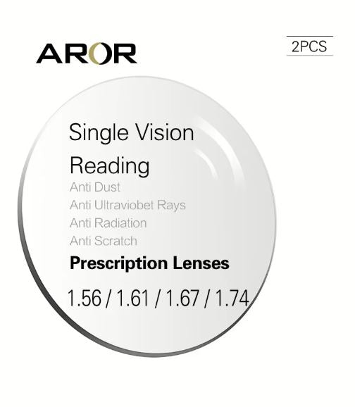 Aror Single Vision Aspheric Clear Hyperopic Lenses Lenses Aror Lenses 1.56