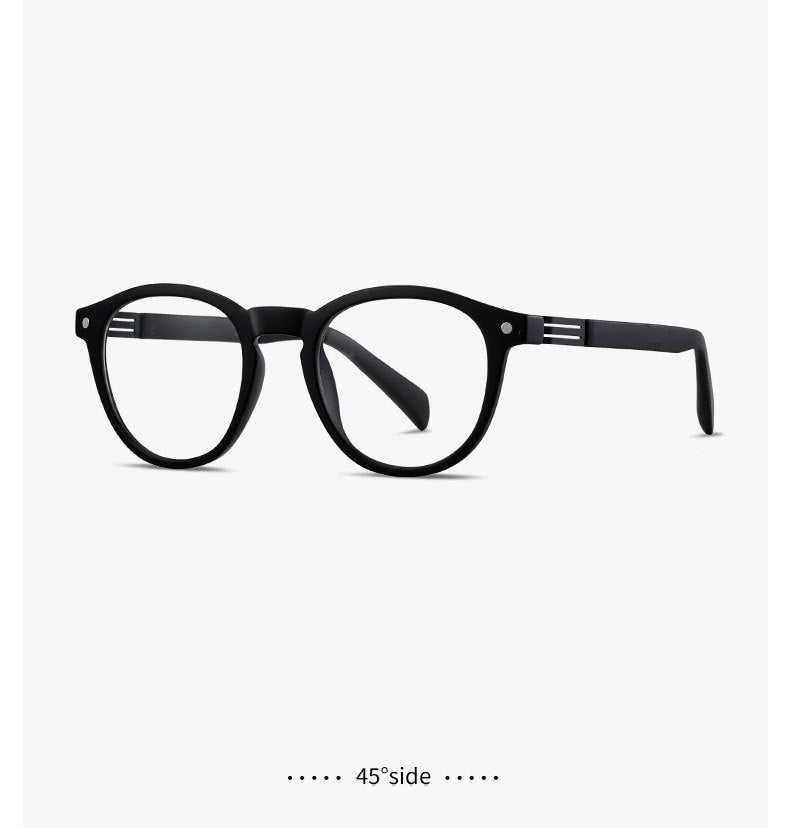 Kansept Unisex Full Rim Round Tr 90 Titanium Reading Glasses Clip On Sunglasses 33103.