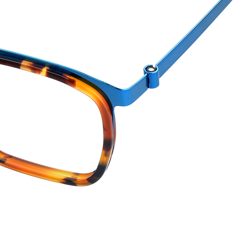 Bobbie Full Rim 976500 Unisex Titanium Square Frames FuzWeb