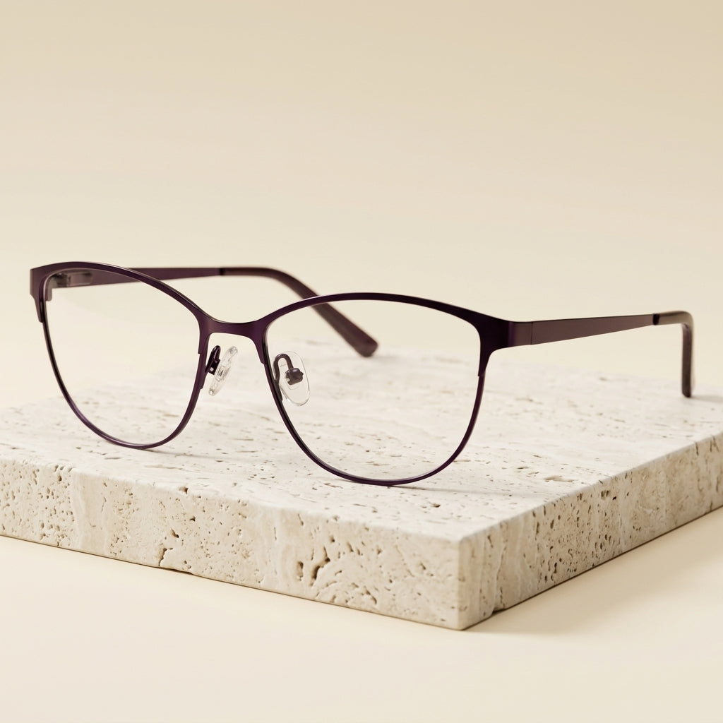 Chashma Ottica Women's Full Rim Square Cat Eye Alloy Eyeglasses 4151 - Studio Cover