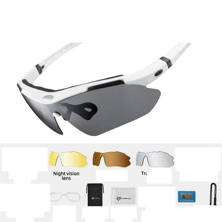 Rockbros Unisex Full Rim Rectangle Acetate Polarized Cycling Sunglasses 1000.