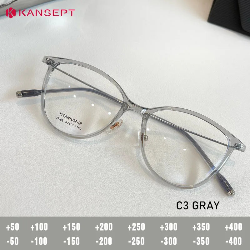 Kansept Unisex Full Rim Cat Eye Tr 90 Titanium Frames 206800 FuzWeb