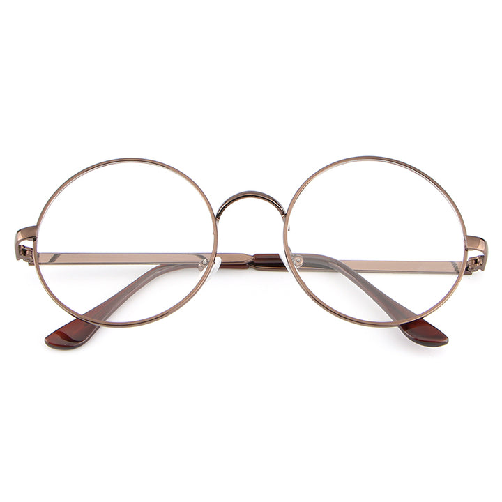 Hdcrafter Womens Full Rim Round Alloy Frame Eyeglasses Lx3048 — view 11 | Hdcrafter Eyeglasses at FuzWeb