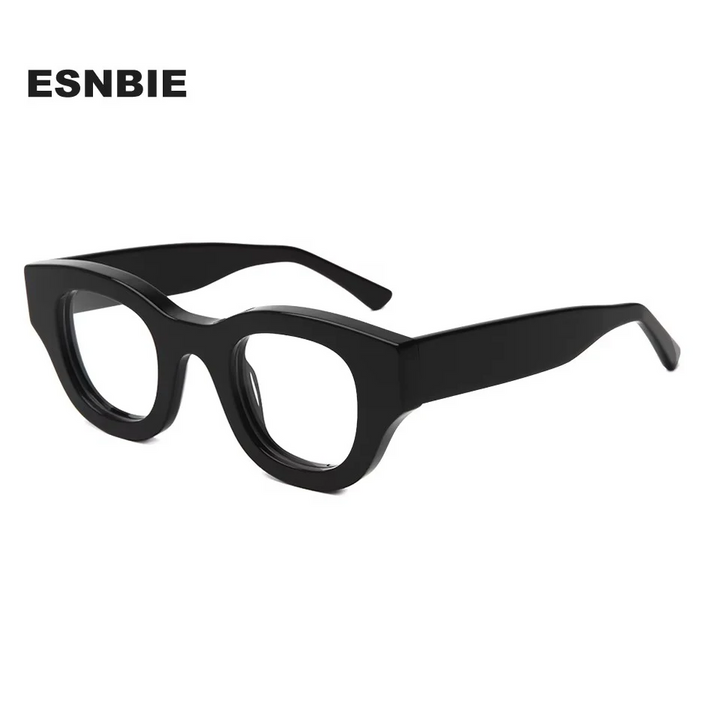 Esnbie Men's Full Rim Big Square Thick Acetate Eyeglasses 230431