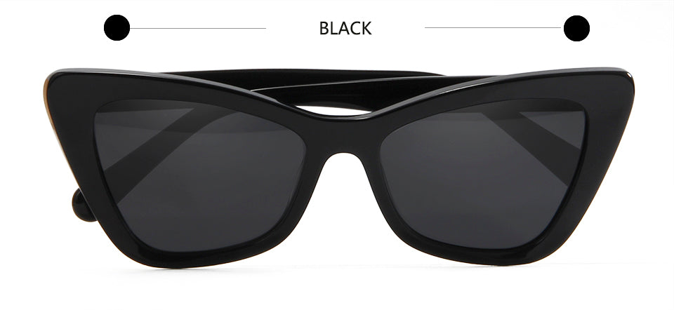 Esnbie Womens Full Rim Square Cat Eye Acetate Sunglasses 23175 — view 2 | Esnbie at FuzWeb