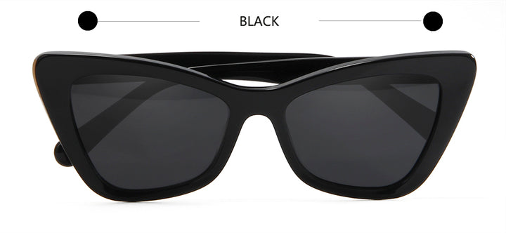 Esnbie Womens Full Rim Square Cat Eye Acetate Sunglasses 23175 — view 2 | Esnbie at FuzWeb
