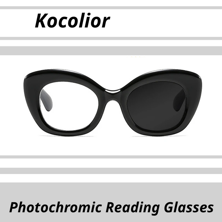 Kocolior Women's Full Rim Square Acetate Photochromic Reading Glasses 711388
