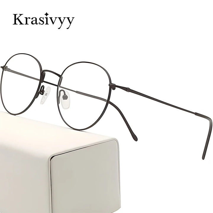 Krasivyy Womens Full Rim Oval Square Titanium Eyeglasses 916048 — view 1 | Krasivyy at FuzWeb
