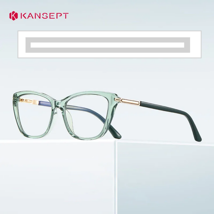 Kansept Women's Full Rim Cat Eye Tr 90 Titanium Reading Glasses 22335