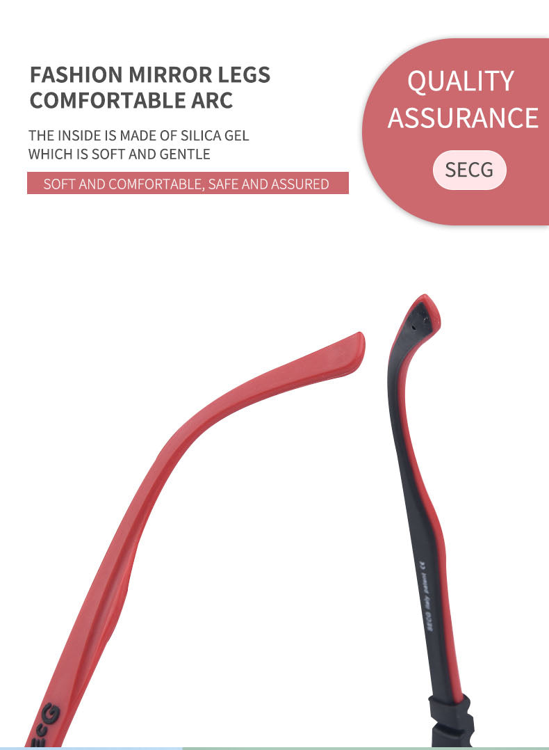 Secg Unisex Youth Full Rim Square Tr 90 Silicone Eyeglasses 3018.