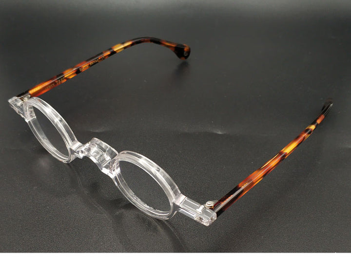 Yujo Unisex Full Rim Small Round 34mm Handcrafted Acetate Eyeglasses — view 11 | Yujo at FuzWeb