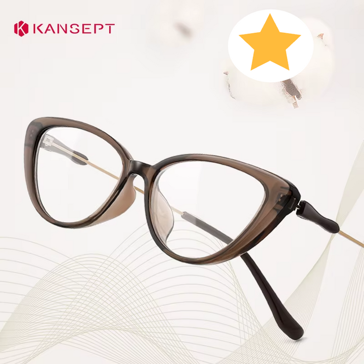 Kansept Women's Full Rim Cat Eye Tr 90 Titanium Reading Glasses 72383