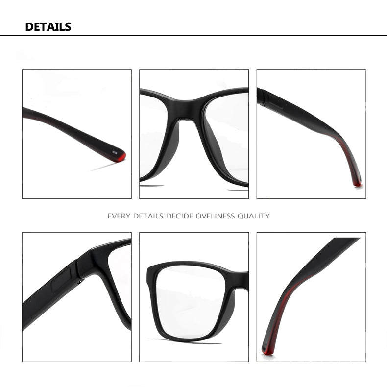 Oveliness Unisex Full Rim Square Tr 90 Titanium Eyeglasses 7091.