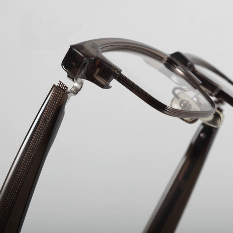 Aimee Unisex Full Rim Square Titanium Acetate Eyeglasses 478193 — view 1 | Aimee at FuzWeb